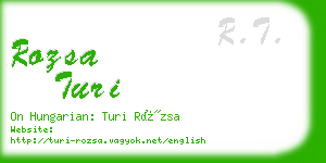 rozsa turi business card